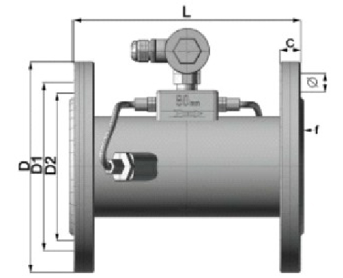 Contador de Energía Térmica Ultrasónico, Cuerpo de Acero al Carbono/Brida/Resistente al Calor