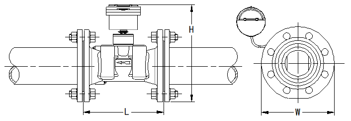 Contador de Agua Ultrasónico Roscado (Agua Caliente) T90